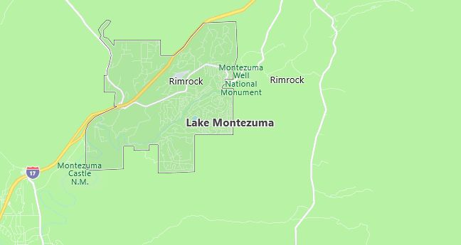 Map of Lake Montezuma, AZ