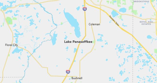 Map of Lake Panasoffkee, FL