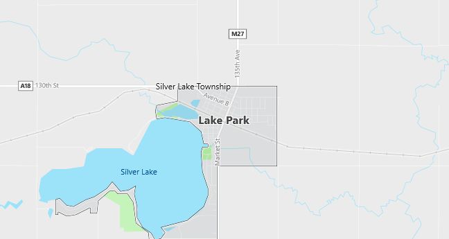 Map of Lake Park, IA