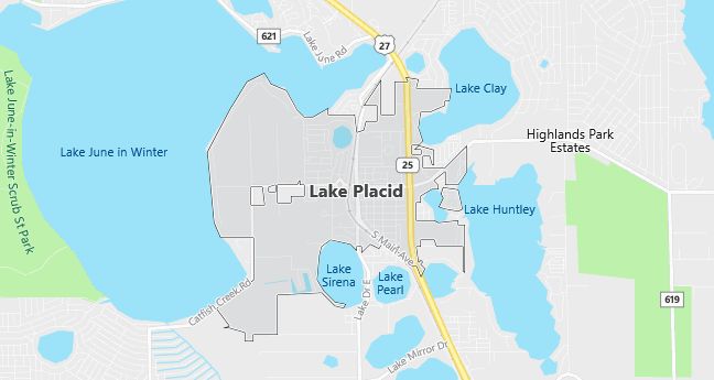 Map of Lake Placid, FL