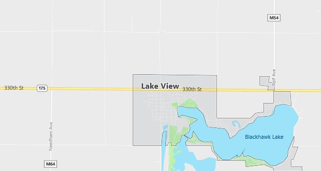 Map of Lake View, IA