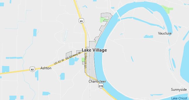 Map of Lake Village, AR