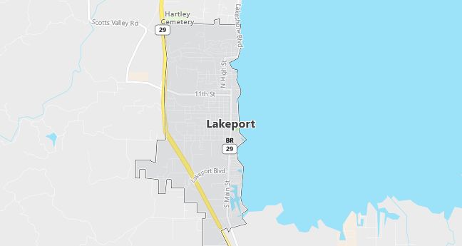 Map of Lakeport, CA