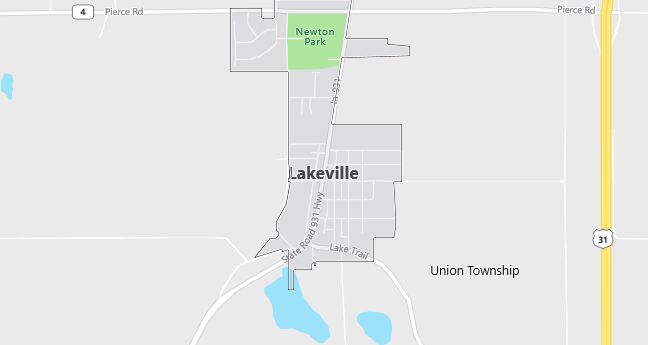 Map of Lakeville, IN