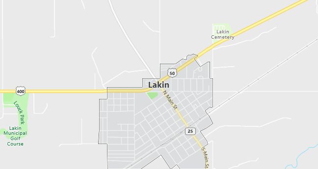 Map of Lakin, KS