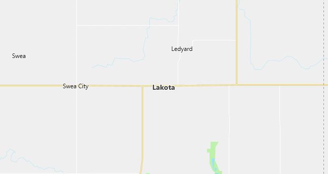 Map of Lakota, IA