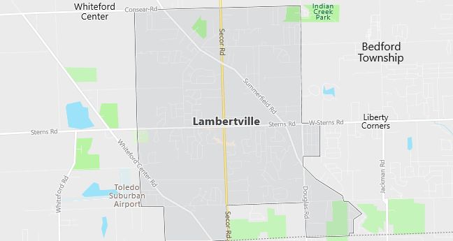 Map of Lambertville, MI