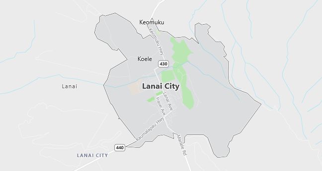 Map of Lanai City, HI