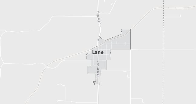 Map of Lane, KS