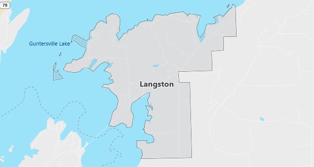 Map of Langston, AL