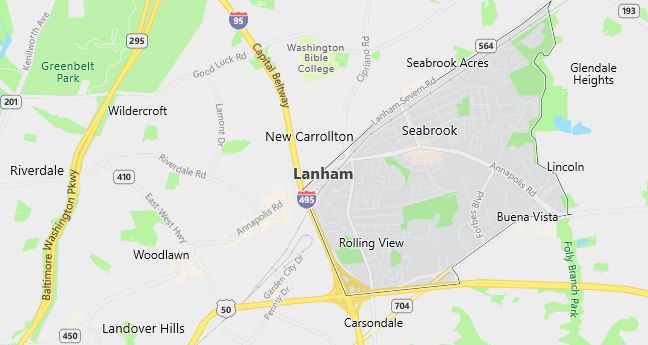 Map of Lanham, MD