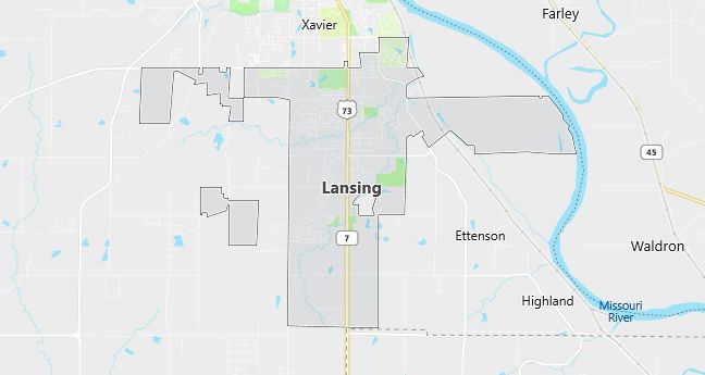 Map of Lansing, KS