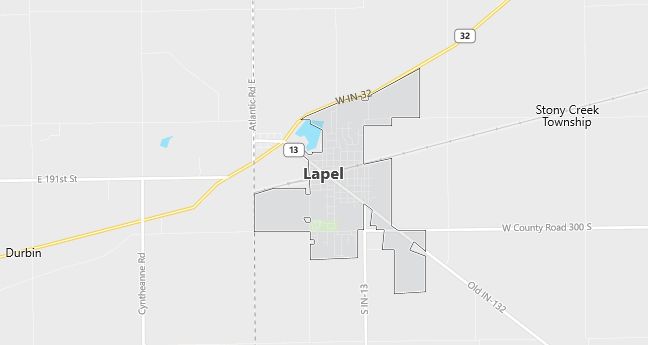 Map of Lapel, IN