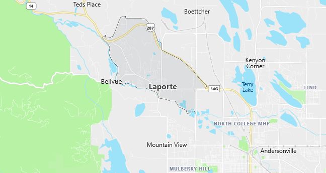 Map of Laporte, CO