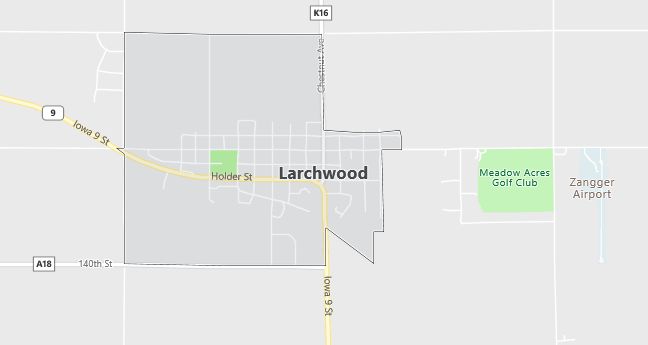 Map of Larchwood, IA