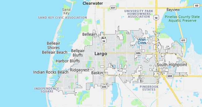 Map of Largo, FL