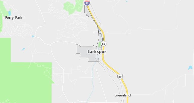 Map of Larkspur, CO