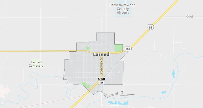 Map of Larned, KS