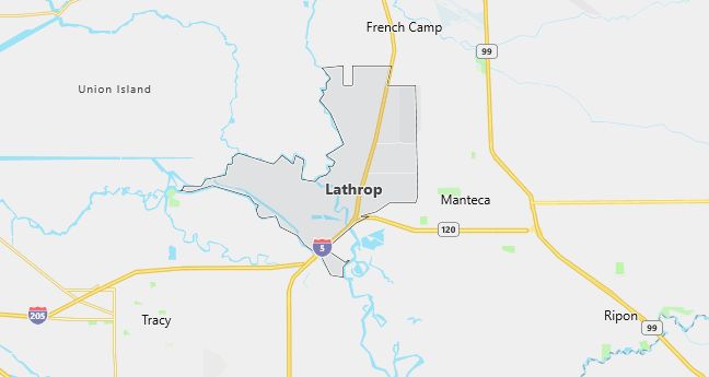 Map of Lathrop, CA