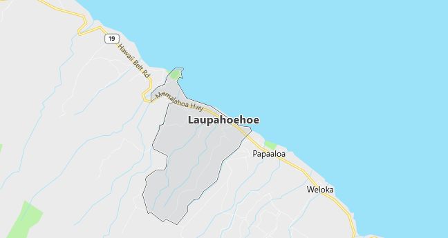 Map of Laupahoehoe, HI