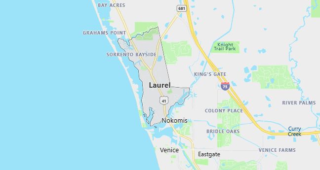 Map of Laurel, FL