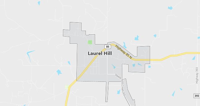 Map of Laurel Hill, FL