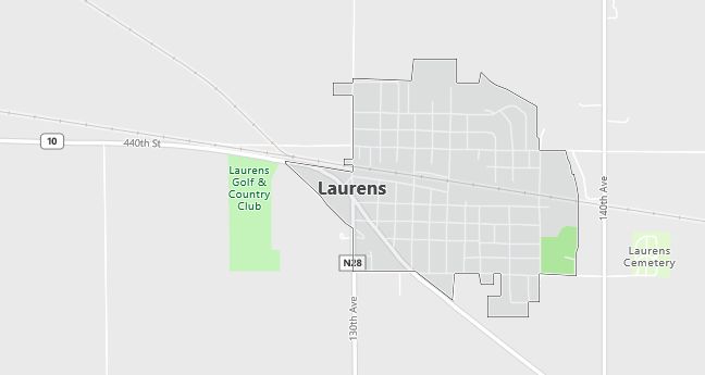 Map of Laurens, IA