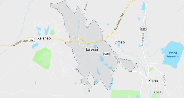 Map of Lawai, HI