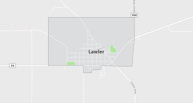 Map of Lawler, IA