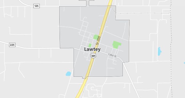 Map of Lawtey, FL