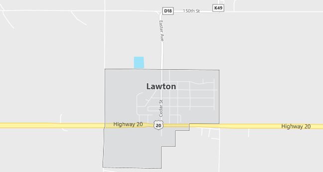 Map of Lawton, IA