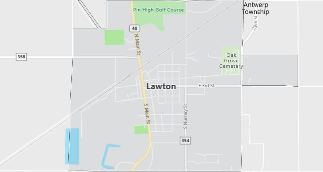 Map of Lawton, MI