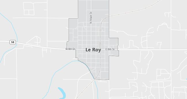 Map of Le Roy, KS