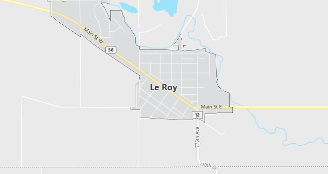 Map of Le Roy, MN