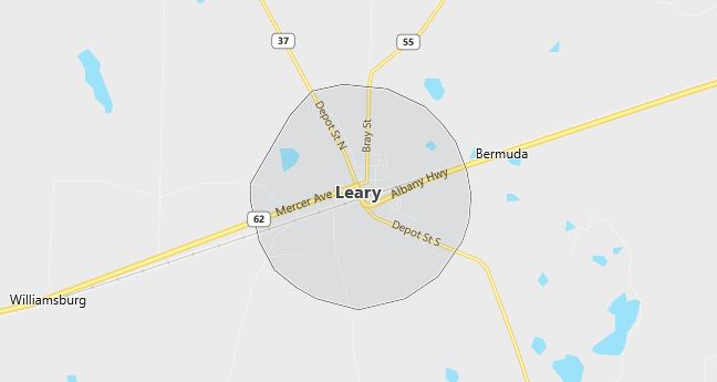 Map of Leary, GA