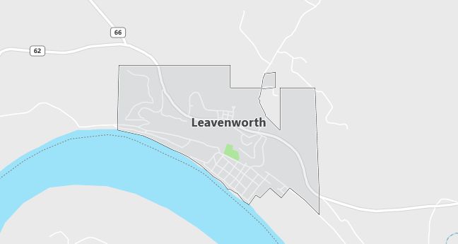 Map of Leavenworth, IN