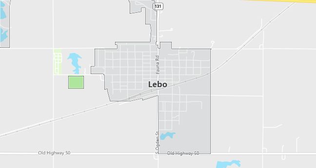 Map of Lebo, KS