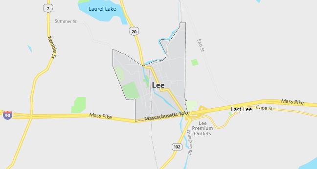 Map of Lee, MA