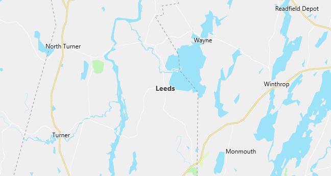 Map of Leeds, ME