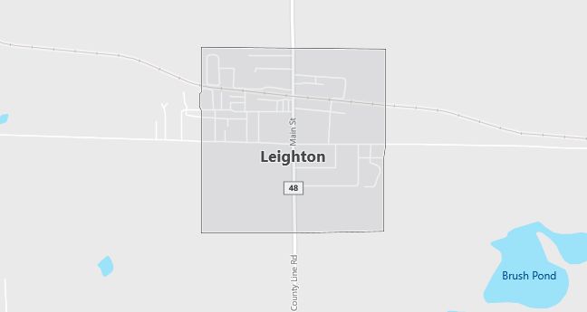 Map of Leighton, AL