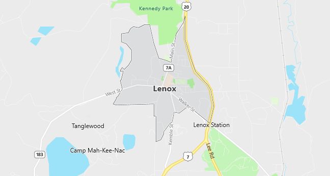 Map of Lenox, MA