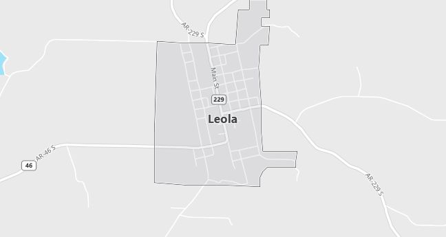 Map of Leola, AR