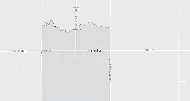 Map of Leota, MN