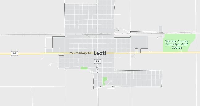 Map of Leoti, KS