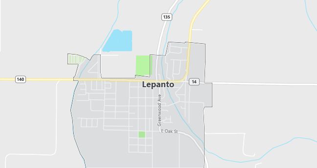 Map of Lepanto, AR