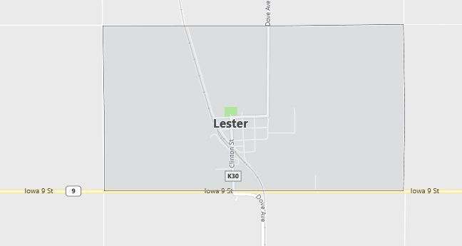 Map of Lester, IA