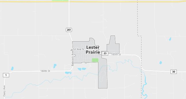 Map of Lester Prairie, MN