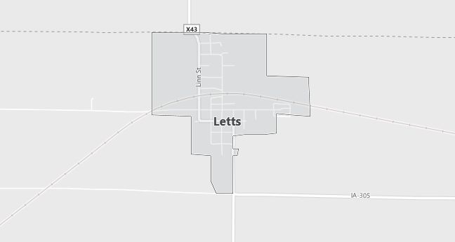 Map of Letts, IA