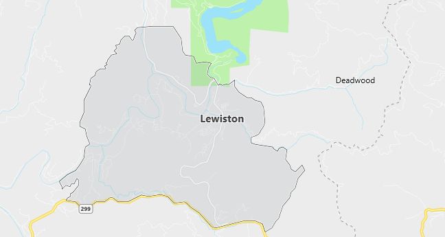 Map of Lewiston, CA