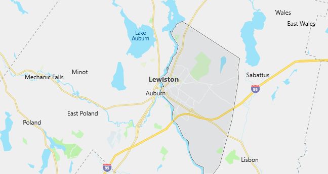 Map of Lewiston, ME